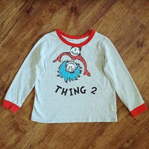 Size 4 Peter Alexander 'Thing 2' Long Sleeve Sleep Top EUC