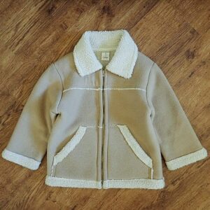 Size 4 Target Heavyweight Sherpa-Lined Polar Fleece Jacket EUC