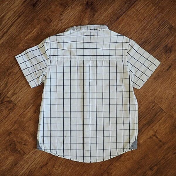 Size 4 Target White Grid-Check Short Sleeve Shirt EUC - Image 2
