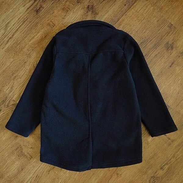 Size 4 Tilt Medium Weight Black Polar Fleece Duffel Jacket EUC - Image 2