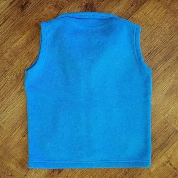 Size 4 Tilt Plain Sky Blue Polar Fleece Vest EUC - Image 2