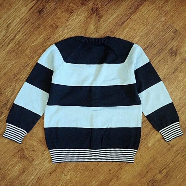 Size 5 Target Navy & Blue Block-Striped Lightweight Cardigan EUC - Image 2