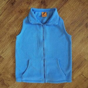 Size 5 Tilt Plain Wedgewood Blue Polar Fleece Vest EUC
