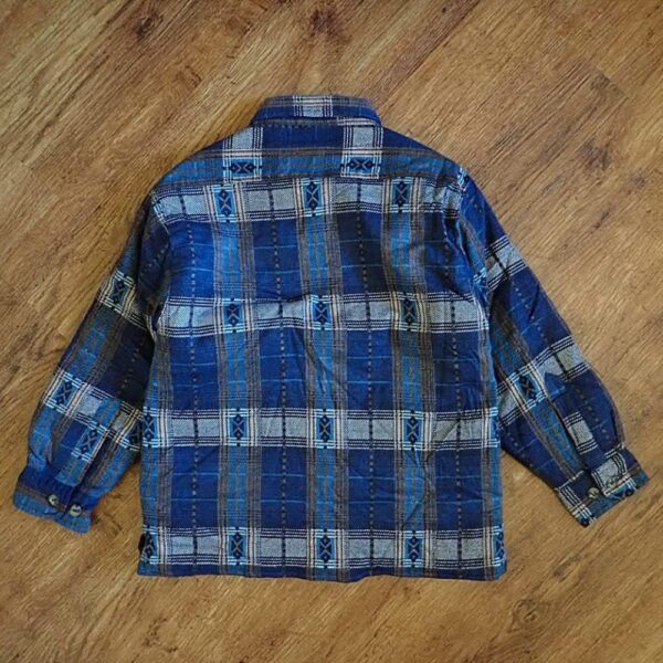 Size 5 Wave Zone Blue-Plaid Flannelette Lumbar Jacket NWT - Image 2