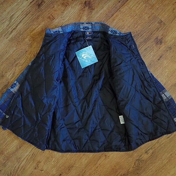 Size 5 Wave Zone Blue-Plaid Flannelette Lumbar Jacket NWT - Image 3