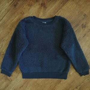 Size 6 Bonds Dark Grey Fleece Pullover EUC