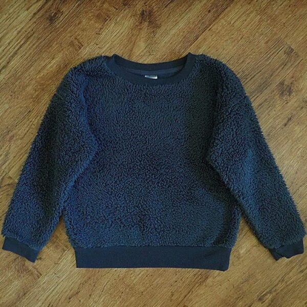 Size 6 Bonds Dark Grey Fleece Pullover EUC
