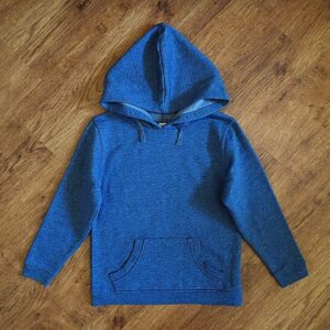 Size 6 Emerson Junior Blue Marled Long Sleeve Hoodie NOS