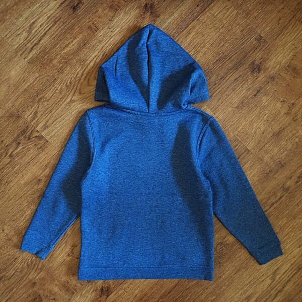 Size 6 Emerson Junior Blue Marled Long Sleeve Hoodie NOS - Image 2