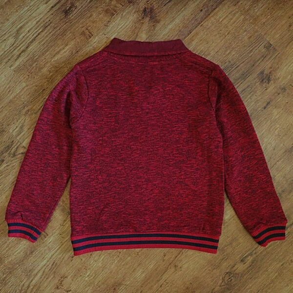 Size 6 Milkshake Burgundy & Black Marled Pullover NOS - Image 2