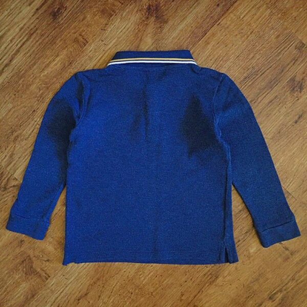 Size 5 Anko Navy Long Sleeve Waffle Polo Shirt EUC - Image 2