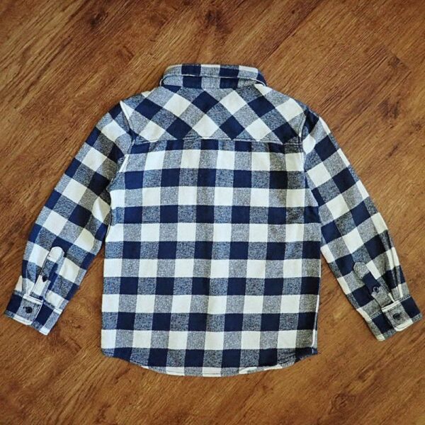 Size 5 Anko Navy & White Long Sleeve Flannelette Shirt EUC - Image 2