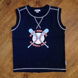 Size 5 Body and Soul Baseball Team Navy Tank Top NOS
