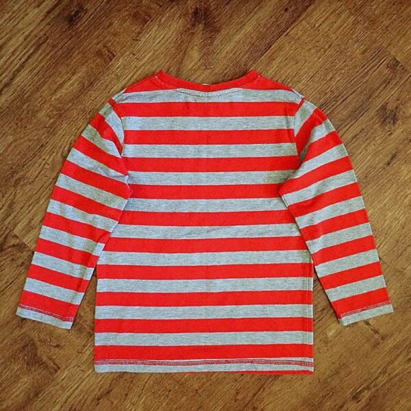 Size 5 Cars Lightning McQueen Block-Striped Long Sleeve Tee EUC - Image 2