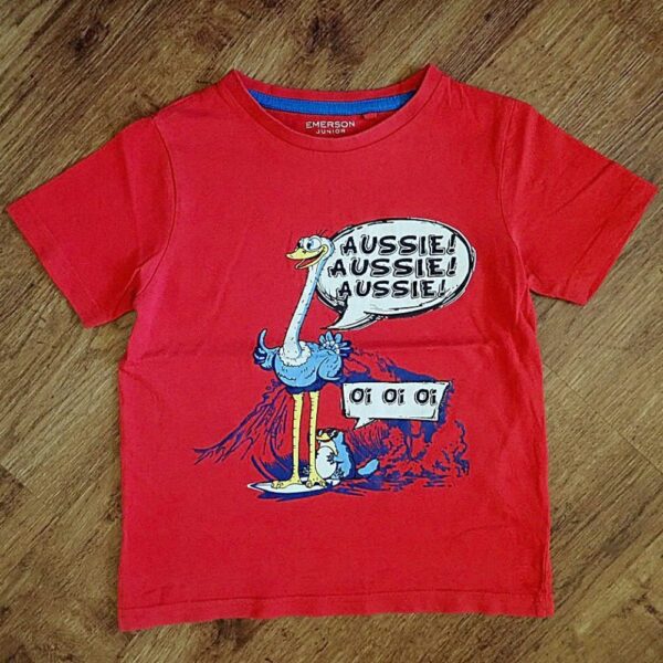 Size 5 Emerson Junior 'Aussie! Aussie! Aussie! Oi Oi Oi' Tee EUC
