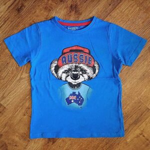 Size 5 Emerson Junior Electric Blue 'Aussie Koala' Tee EUC