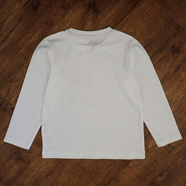 Size 5 Fun Spirit Medium Weight Plain White Long Sleeve Tee NWT - Image 2