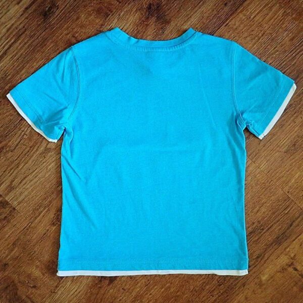 Size 5 H&T 'Air Sharks Vintage Aircraft' Sky Blue Tee EUC - Image 2