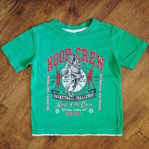 Size 5 H&T Green 'Hoop Crew Basketball Challenge' Tee EUC