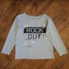 Size 5 Kids & Co 'Rock Out' Grey Long Sleeve Tee EUC