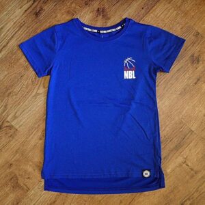 Size 5 National Basketball League NBL Royal Blue Sports Tee NOS