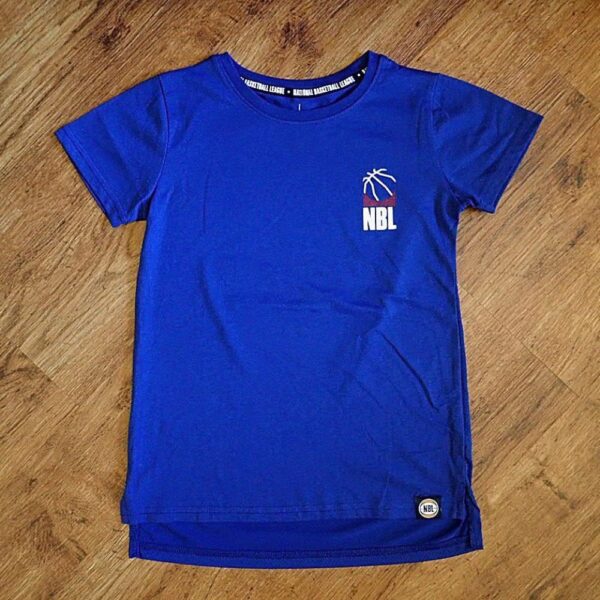 Size 5 National Basketball League NBL Royal Blue Sports Tee NOS
