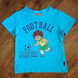 Size 5 Nickelodeon Sky Blue 'Diego' Football Tee EUC