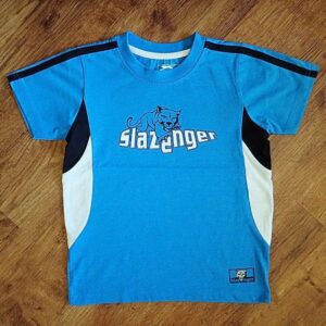 Size 5 Slazenger Jaguar Logo Blue Casual Tee EUC