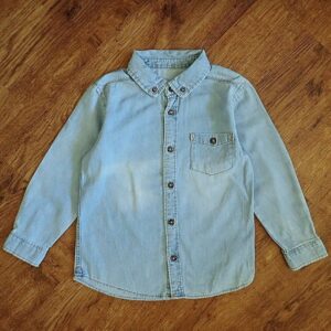 Size 5 Target Long Sleeve Blue Chambray Shirt EUC