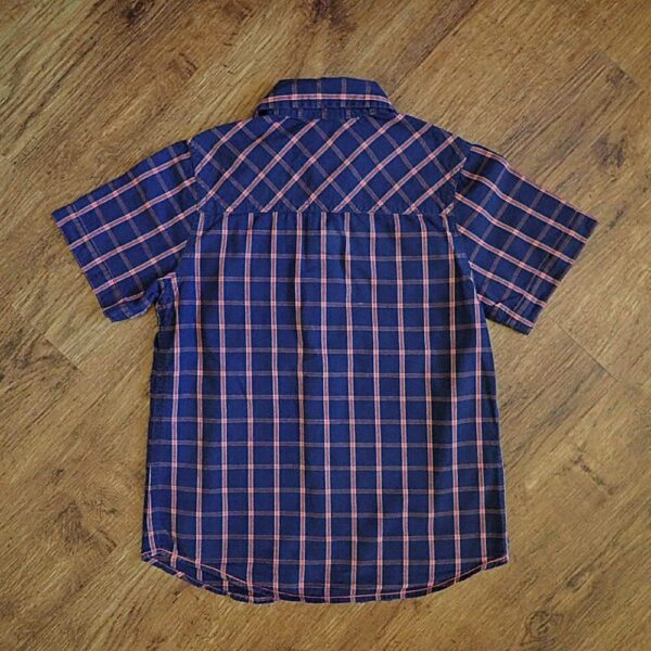 Size 5 Target Navy & Red Grid-Check Short Sleeve Shirt GUC - Image 2