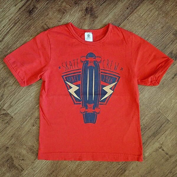 Size 5 Target Red & Navy 'Skate Crew Since 1986' Tee EUC