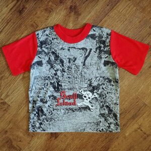 Size 5 Target 'Skull Island' Red & Grey Sleep Top EUC