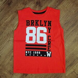Size 5 Tilt 'Brooklyn NY Crew 86' Red Tank Top NOS