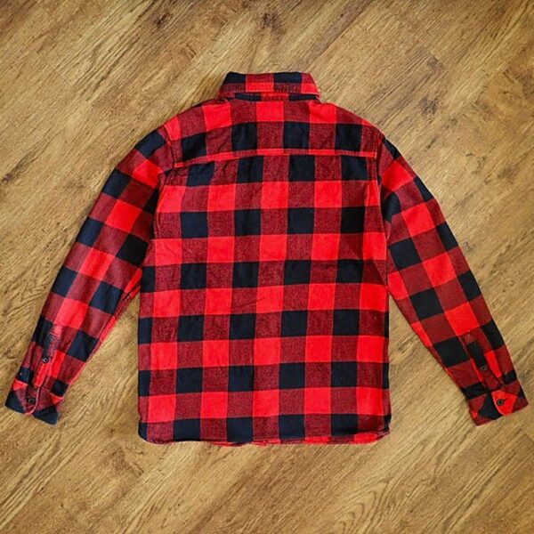 Size 12/13 H&M Red Check Long Sleeve Flannelette Shirt EUC - Image 2