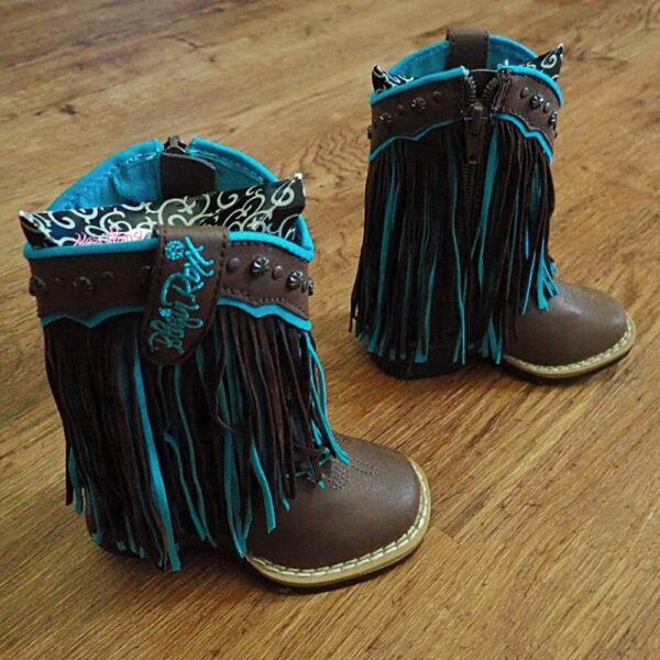 EU23 / UK6 / 13cm Square-Toe Boots by Blazin Roxx NWOT - Image 2