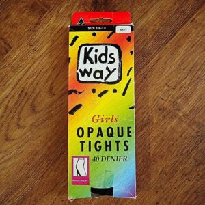 Size 10/12 Kids Way Opaque Navy School Tights NOS