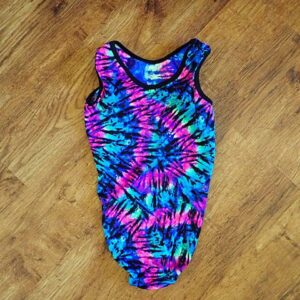 Size 6 Multicoloured Gymnastics Leotard EUC