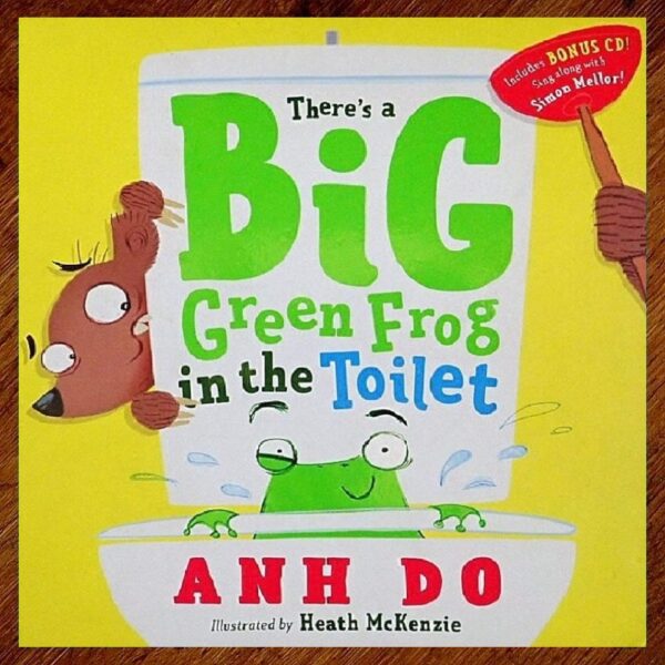 There's a Big Green Frog in the Toilet: Story Book & Audio CD EUC