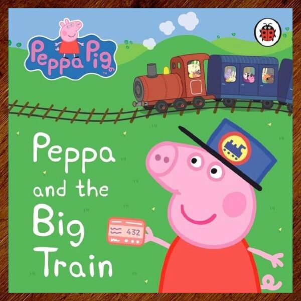 Peppa Pig: Peppa and the Big Train Board Book EUC