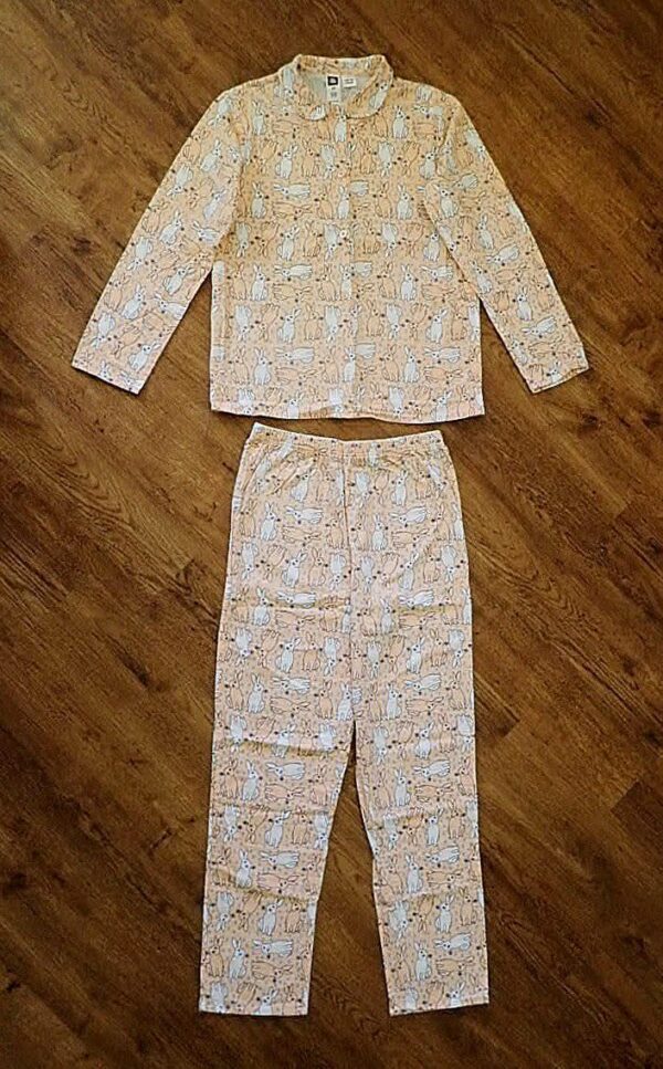 Size 16 Kids & Co Long Sleeve Flannelette 'Rabbit' Pyjamas EUC - Image 2