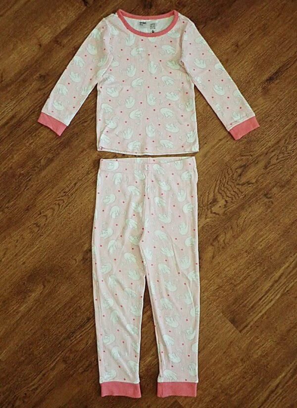 Size 4 Anko Long Sleeve Stretch Cotton 'Swan' Pyjamas EUC - Image 2