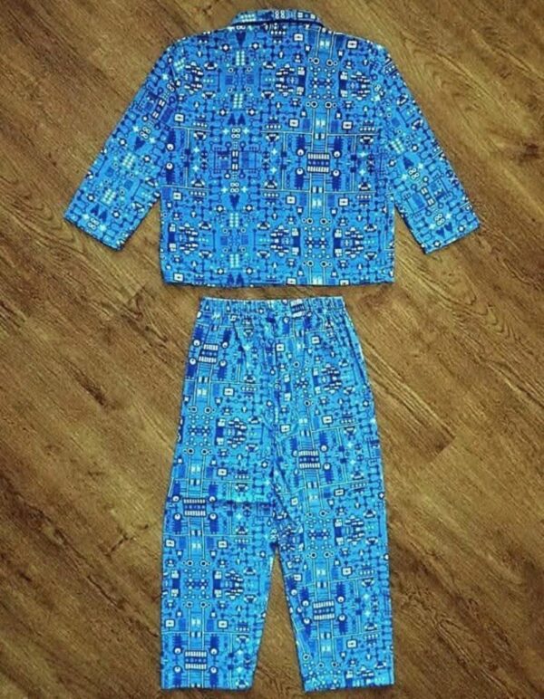 Size 8 Lily & Dan Blue 'Robot' Flannelette Pyjamas EUC - Image 3