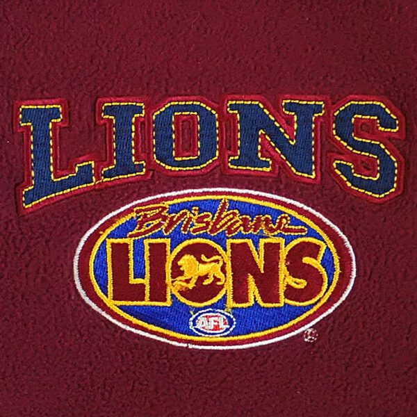 Size 12 AFL Brisbane Lions 1/4 Zip Polar Fleece Pullover EUC - Image 3