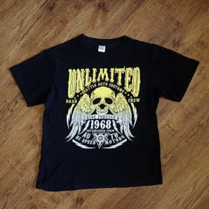 Size 14 Urban Supply Black Biker Gang Tee EUC