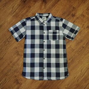 Size 16 The 1964 Denim Co Blue Checked Short Sleeve Shirt EUC