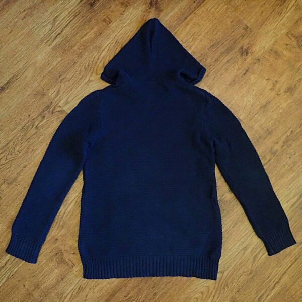 Size 9 Anko Dark Navy Knitted Lumbar Hoodie EUC - Image 2