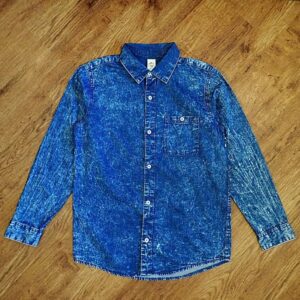 Size 14 Urban Supply Blue Chambray Long Sleeve Shirt EUC