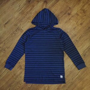 Size 16 Target Lightweight Navy Block-Striped Hoodie EUC